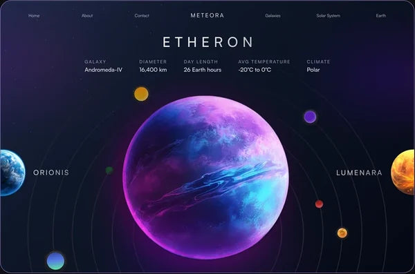 The Etheron planet page being built in Figma