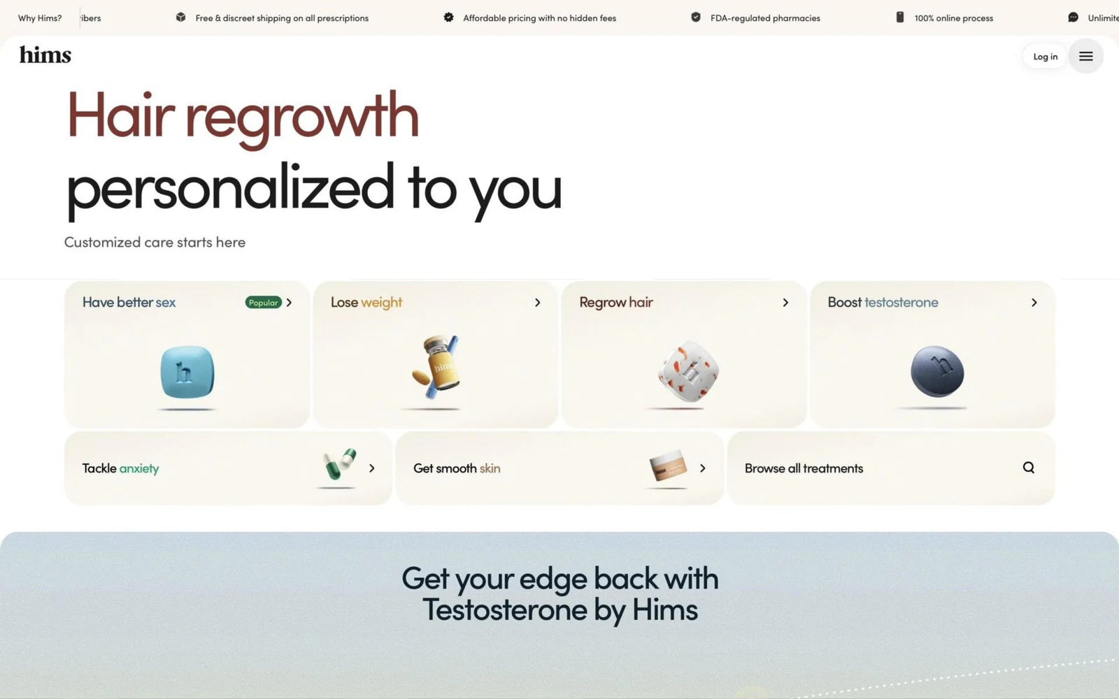 Hims homepage